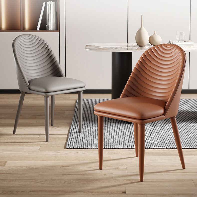 Sillas laterales contemporáneas modernas del comedor Silla Parsons del metal