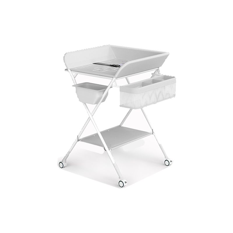 Modern Folding Baby Changing Table Metal Flat Top Changing Table