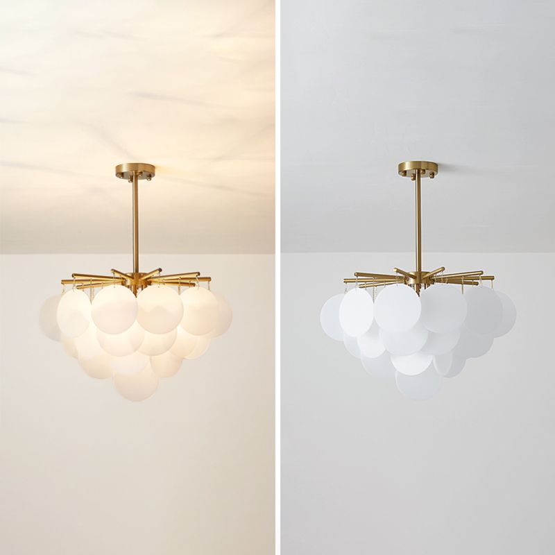 Simple Chandelier Lighting Fixture Modern Pendant Light with Acrylic Shade for Bedroom