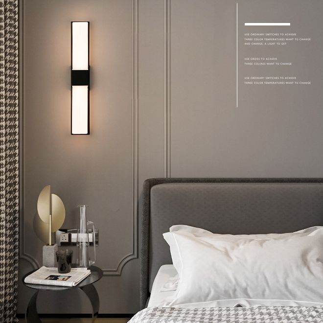 Lámparas de pared LED rectangulares opcionales de 3 color