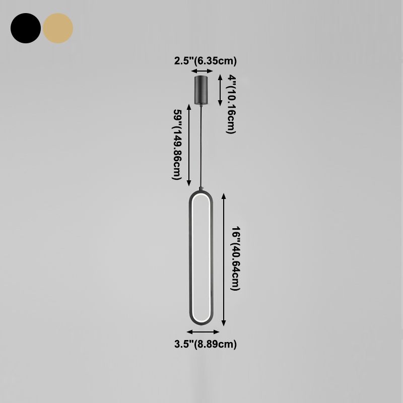 Chambre à coucher en suspension d'éclairage minimalisme kit de pendentif linéaire pour chambre à coucher