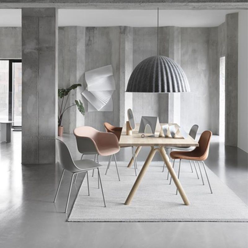 1 Head Living Room Pendant Light Modern Grey Ceiling Suspension Lamp with Bowl Metal Shade