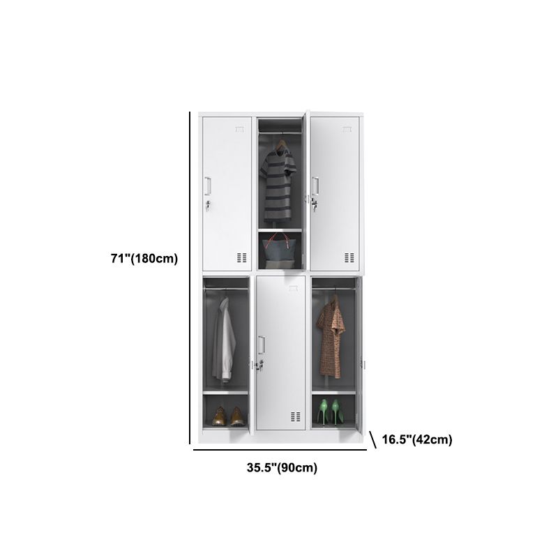 Steel White Storage Cabinet Contemporary Cabinet with Hinged Door