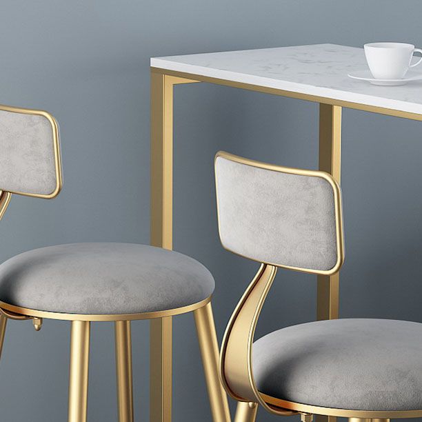 1/2/3 Pieces Bar Stool and Table Set Modern Rectangular Pub Table Set