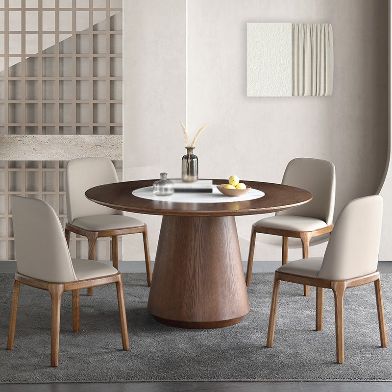 Modern 1/4/5/7 Pieces Dining Set Sintered Stone Dining Table Set with Wood Legs for Home