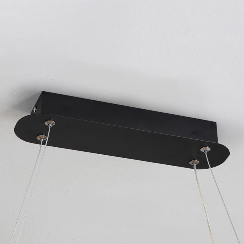 Contemporary Style Linear Shape Island Light Metal 1 Light Pendant Light Fixture