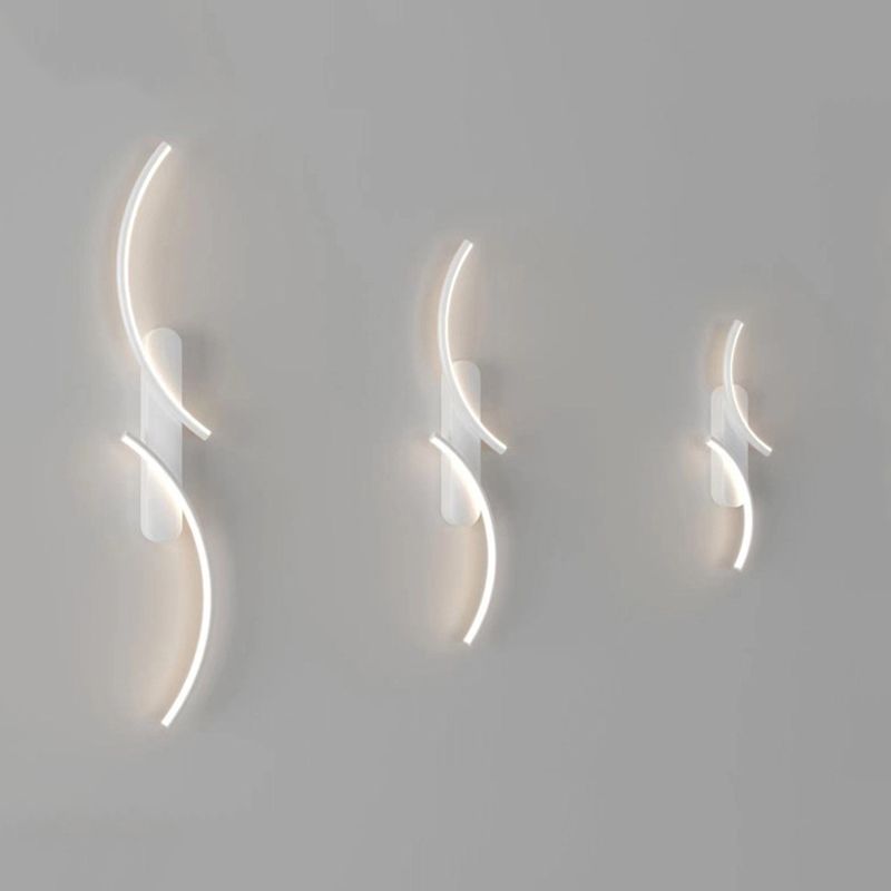 Metal Linear Shape Wall Mount Lighting Modern 2-Lights Wall Mount Light Fixture