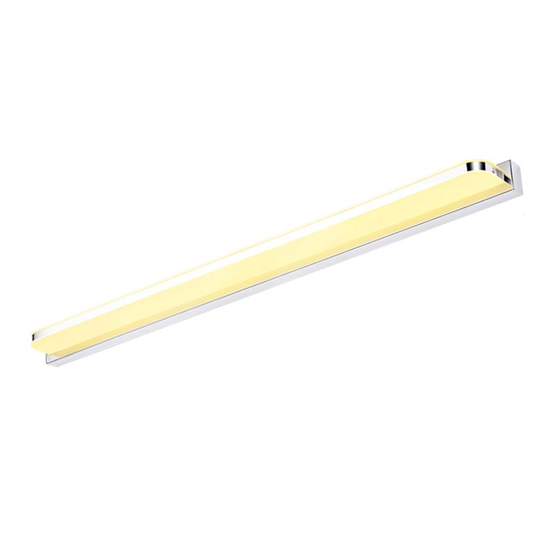 Linear Shape Metal Wall Sconce Modern Style 1 Light Mirror Wall Mounted Light