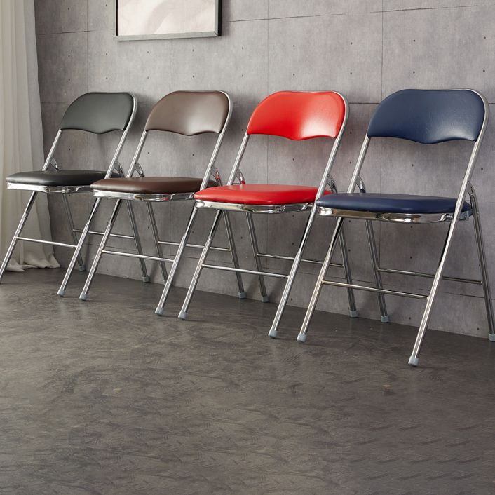 Chaise d'intérieur et d'extérieur moderne, chaise d'appoint de salle à manger à dossier ouvert sans accoudoirs en métal