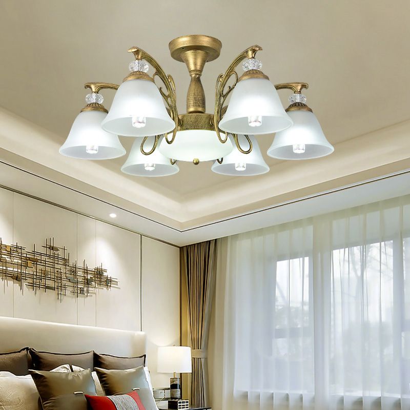 Administrateur de plafond de chambre à coucher en verre semi-chasseur ombré Tiffany