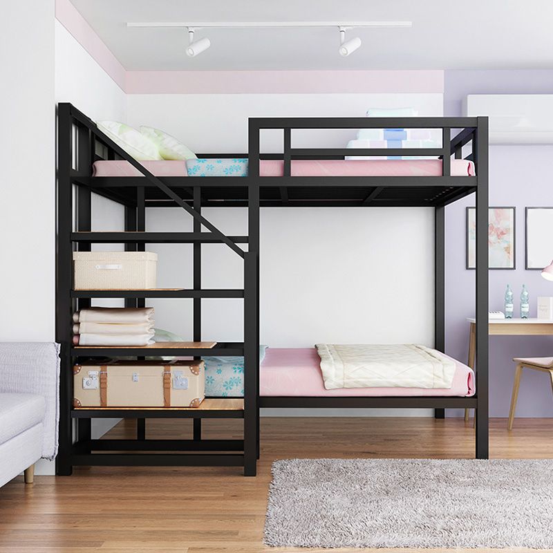 Contemporary No Theme Bunk Bed/Loft Bed in Metal with Guardrails