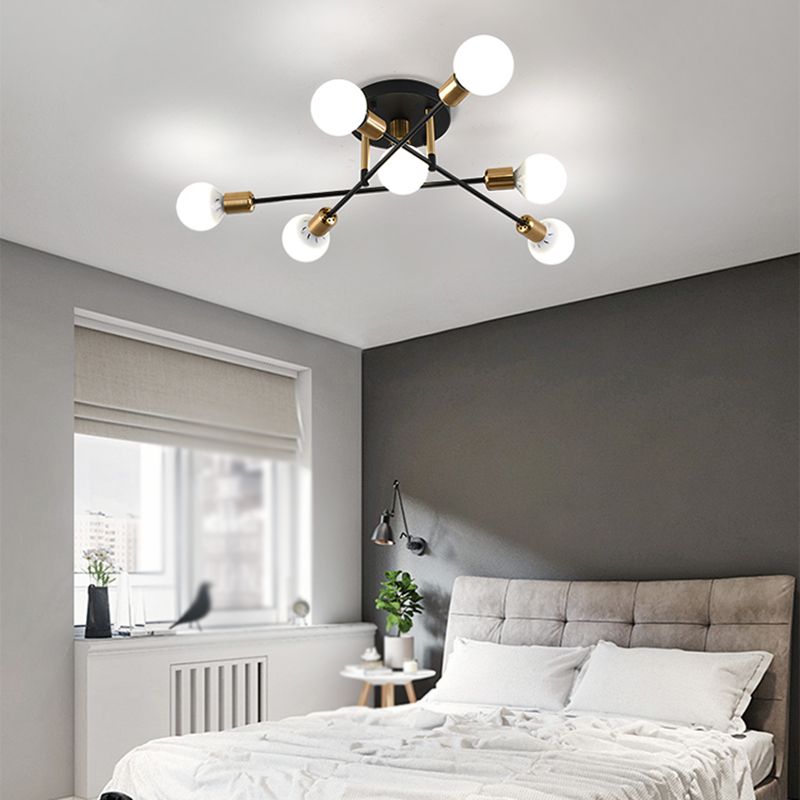 Nordic Style Iron Ceiling Lamp Adjustable Ceiling Light for Living Room