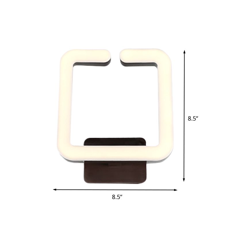 Vierkante aluminium wand gemonteerd licht Moderne LED koffiemuurlamp SCONCE In warm/wit/natuurlijk licht