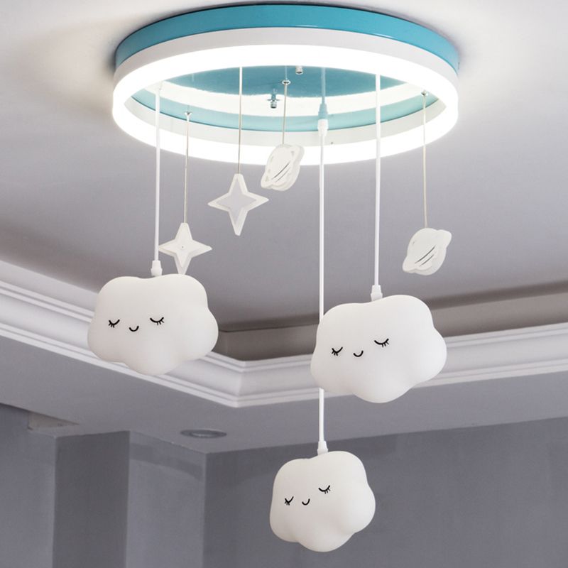 Sternenleitende Deckenmontage leichter Cartoon Acrylspüllicht mit rund grün für Baby Schlafzimmer