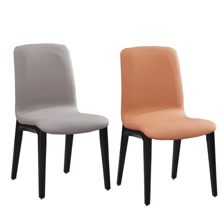 Silla de comedor de madera moderna, sillas de comedor de cuero sintético para uso en restaurantes