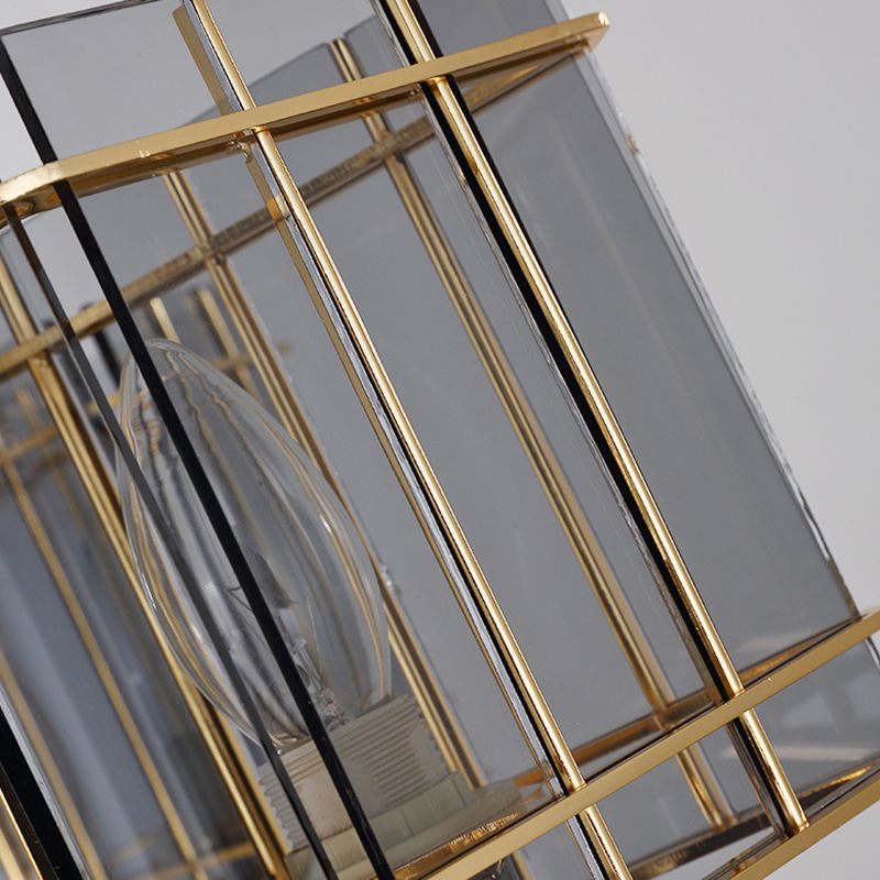 Rauchglas dreieckiger Suspension Licht künstlerischer schwarzer Kronleuchter Licht für Esszimmer