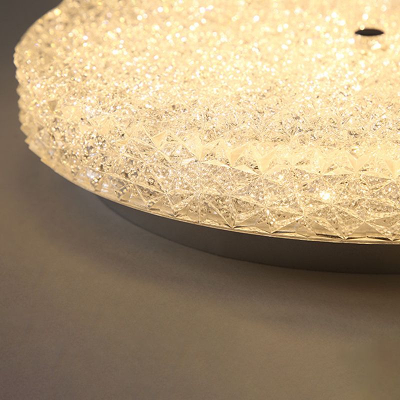 Modern LED Ceiling Mount Light Close to Ceiling Lamp with Glass Shade for Living Room