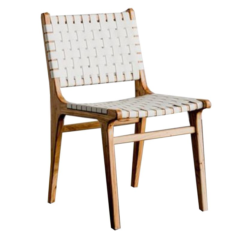 Modern Style Dining Chairs Solid Wood Open Back Dining Chair for Home