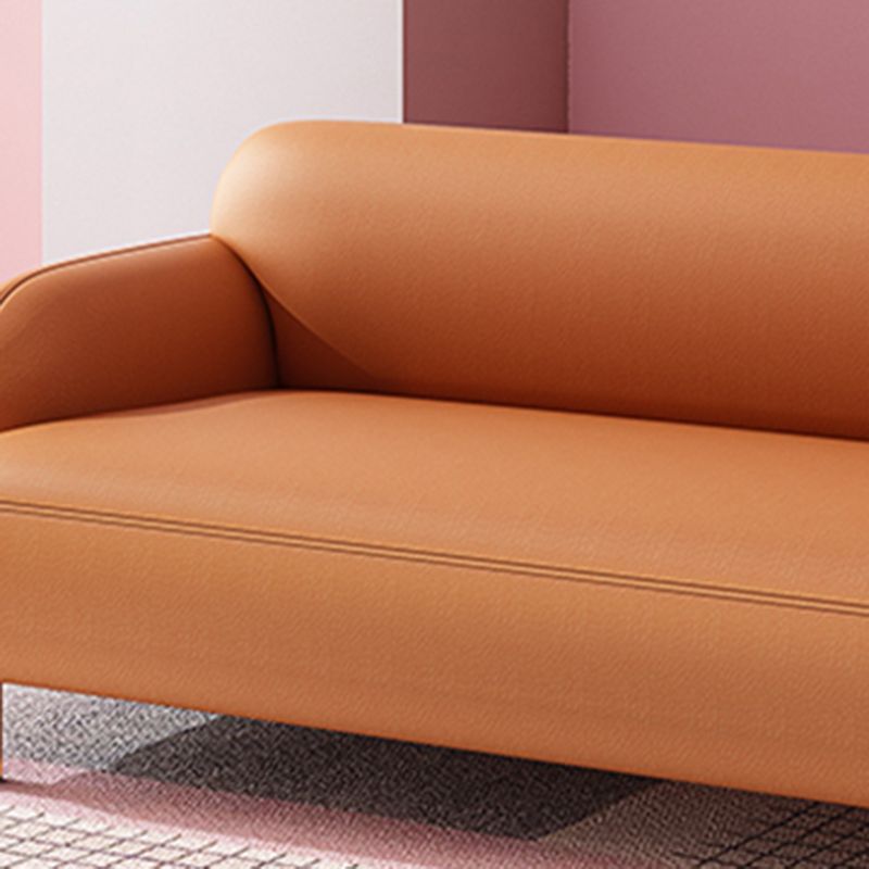 Scandinavian Recessed Arm Sofa Tight Back Settee for Living Room