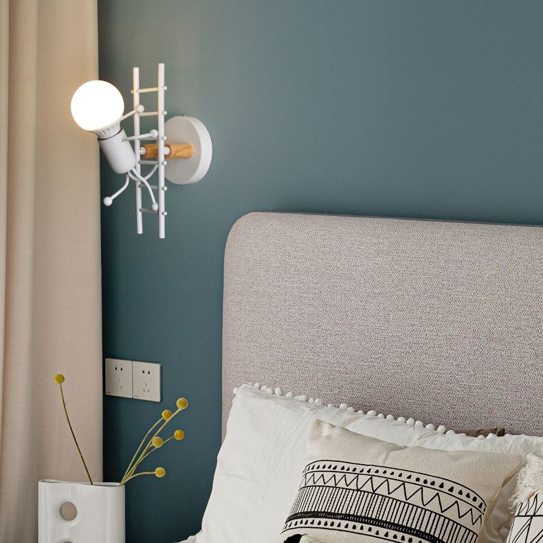 Nordische Metallwandleuchten 1 Licht einfaches Wandleuchte für Wohnzimmer