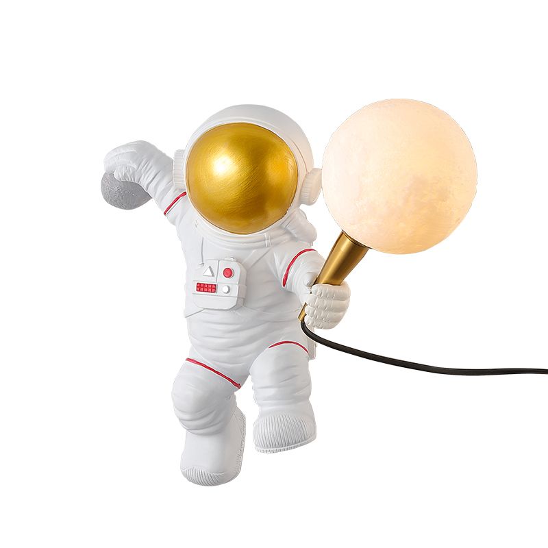Kinderen Astronaut -vormige wandlampjes Slaapkamer Wandbevestiging Lichtmontage