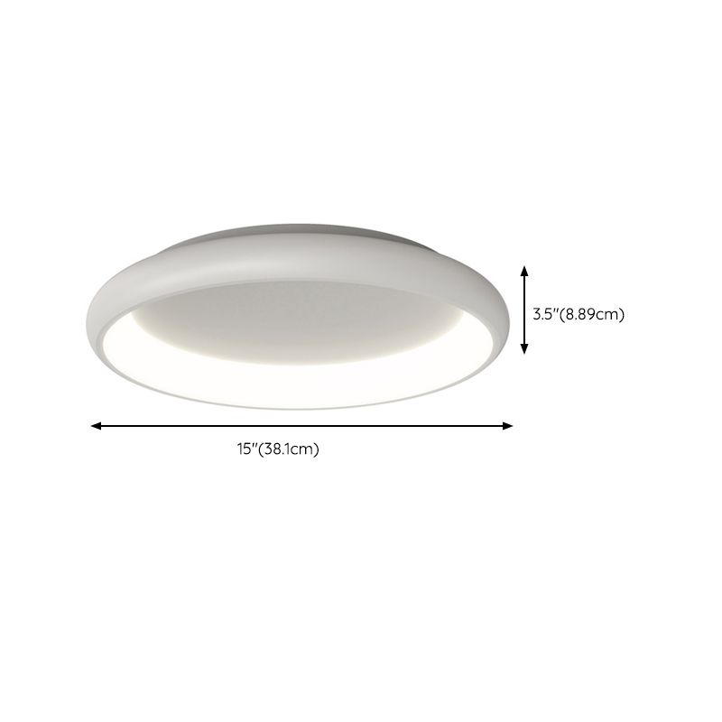 Single Contemporary White Flush Mount Lighting Round Acrylic Ceiling Light