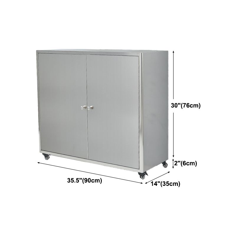 Stainless Steel Sideboard Cabinet Modern Server Cabinet with Storage for kitchen