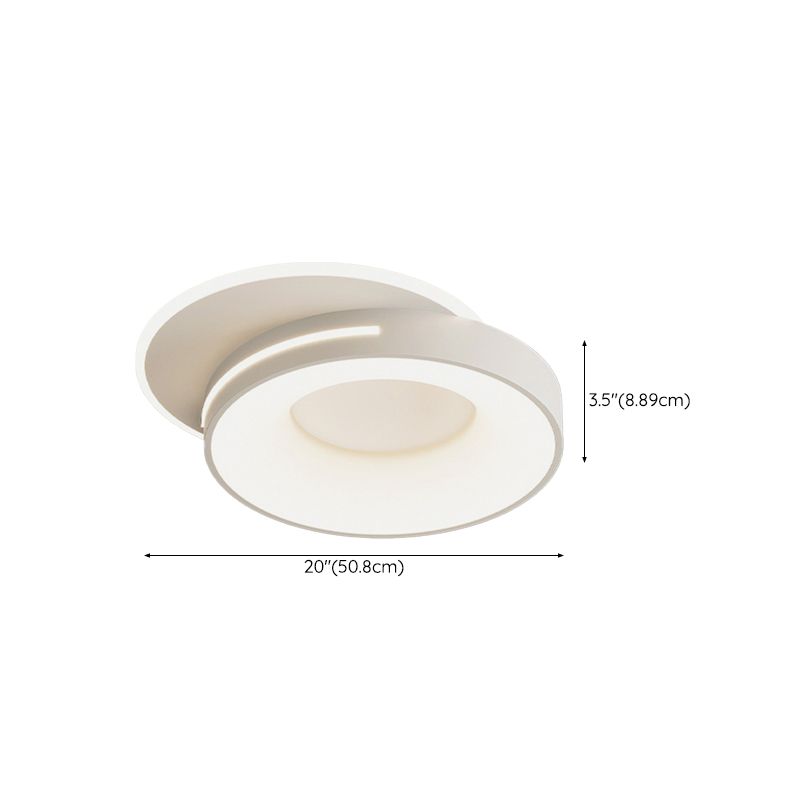 Modern Flush Mount LED Geometric Shape Metal Ceiling Light with Acrylic Shade for Bedroom