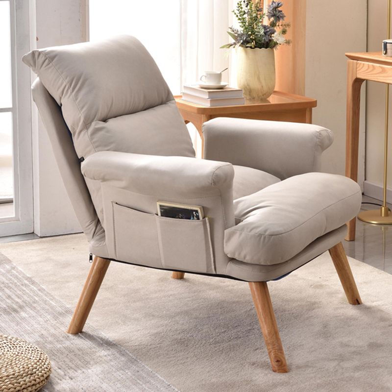 Scandinavian Upholstery Chair Faux Leather Standard Recliner with Footrest