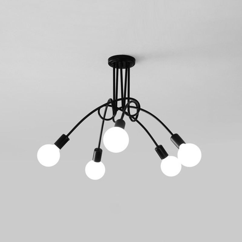 Industrial Ceiling Light Colorful Flush Mount Light Fixture for Sitting Room