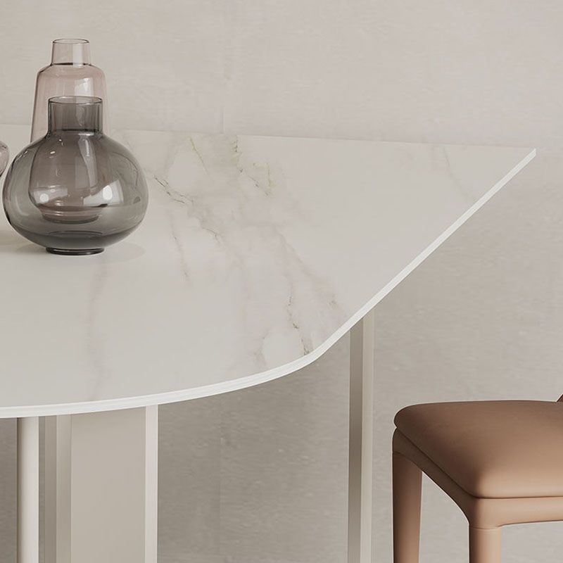 Stone Dining Room Collection Contemporary Double Pedestal Dining Table for Home