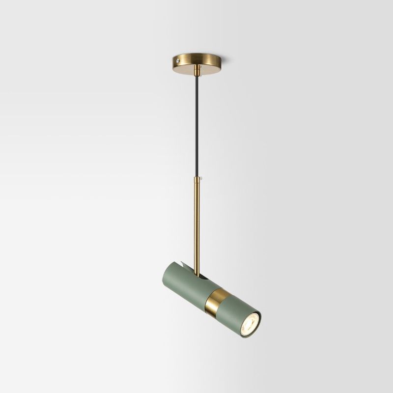 Postmoderne Light-Luxury suspendu lampe à pêche cylindrique en métal