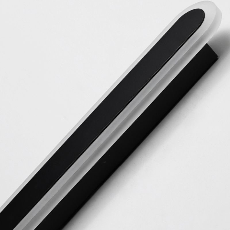 Iluminación de pared de sombra lineal de metal Estilo simple simple 1 luz de pared de pared lámpara de luz