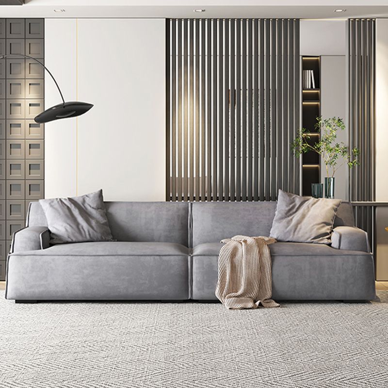 Stationary Stain Resistant Living Room Square Arm Standard Sofa