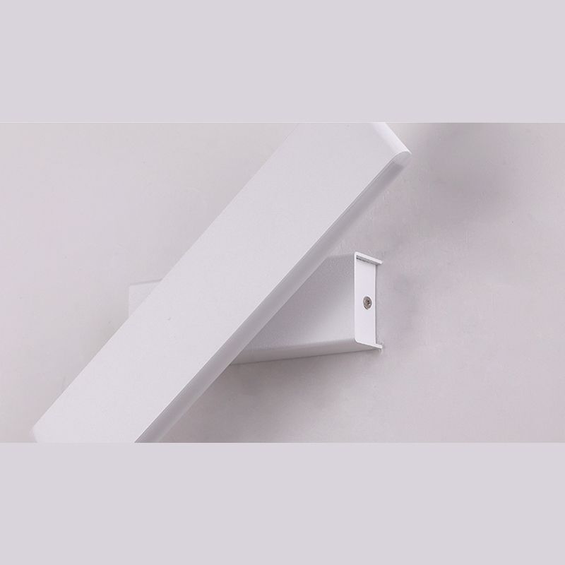 Lámpara de pared giratoria de LED creativo moderno apliques de pared rectangular de aluminio con sombra acrílica