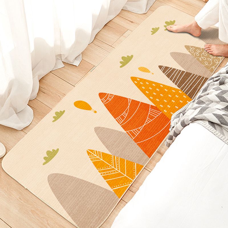Lovely Modern Bedroom Rug Stylish Cartoon Pattern Kids Carpet Polyester Non-Slip Backing Carpet for Home Decoration
