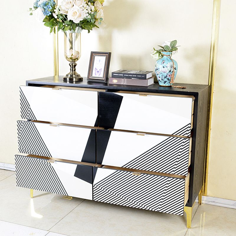 15.6-inch W Solid Wood Storage Chest Classic Glam Dresser with 3/5/6 Drawers