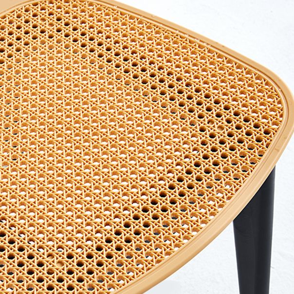Contemporary Style Open Back Plastic Dining Side Chair for Dining Room