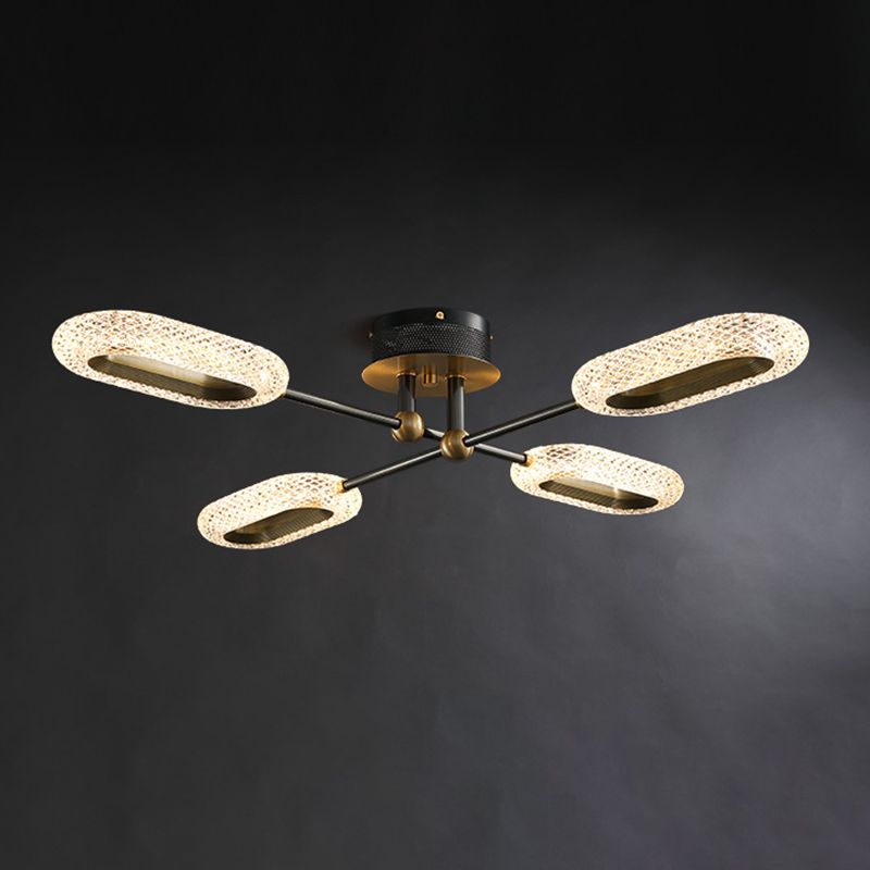 New Modern Bronze Flush Mount Light Brass Sputnik Semi Flush Ceiling Lights