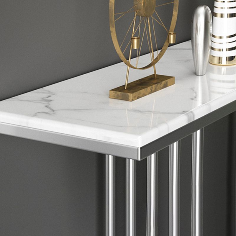Stain Resistant Scratch Resistant Rectangle Marble Glam Console