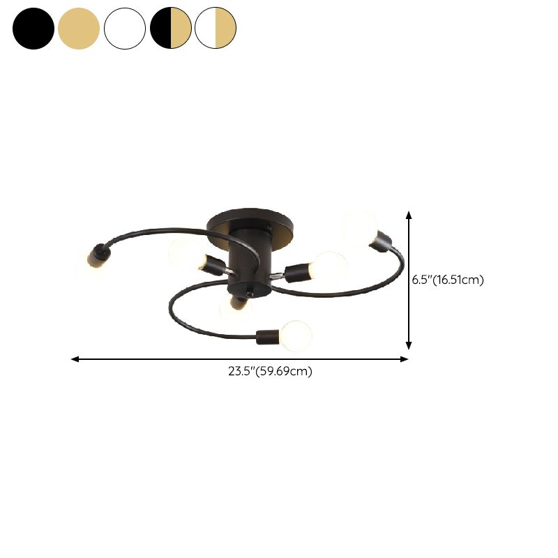 Industrial Ceiling Light Minimalist Flush Mount Light Fixture for Bedroom