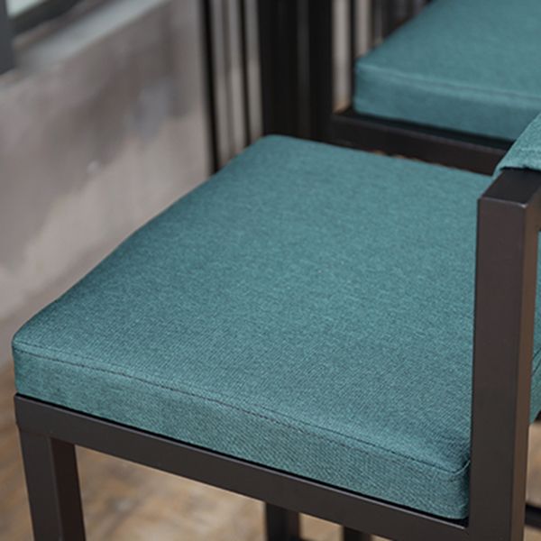 Modern Bar Table Set 1/7 Pieces Solid Wood Counter Table with Upholstered Stools