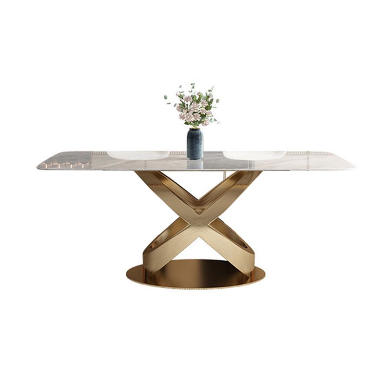 Luxurious Rectangle Dining Set 1/4/5/6/7 Pieces Sintered Stone Top Table Set