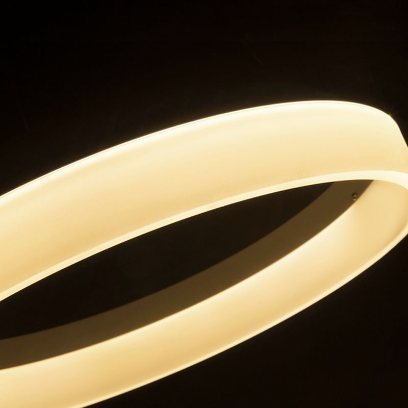 Single Tier Pendant Light Fixture Modern Circular Chandelier Lighting