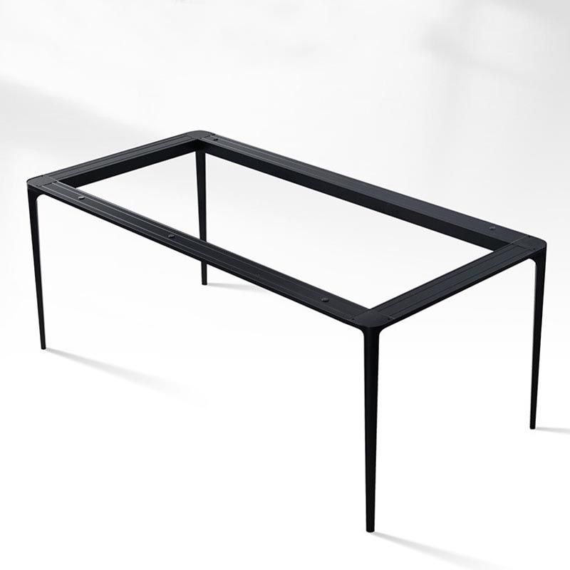 Rectangle Modern Stone Table Standard Height Kitchen Room Table with 4 Legs
