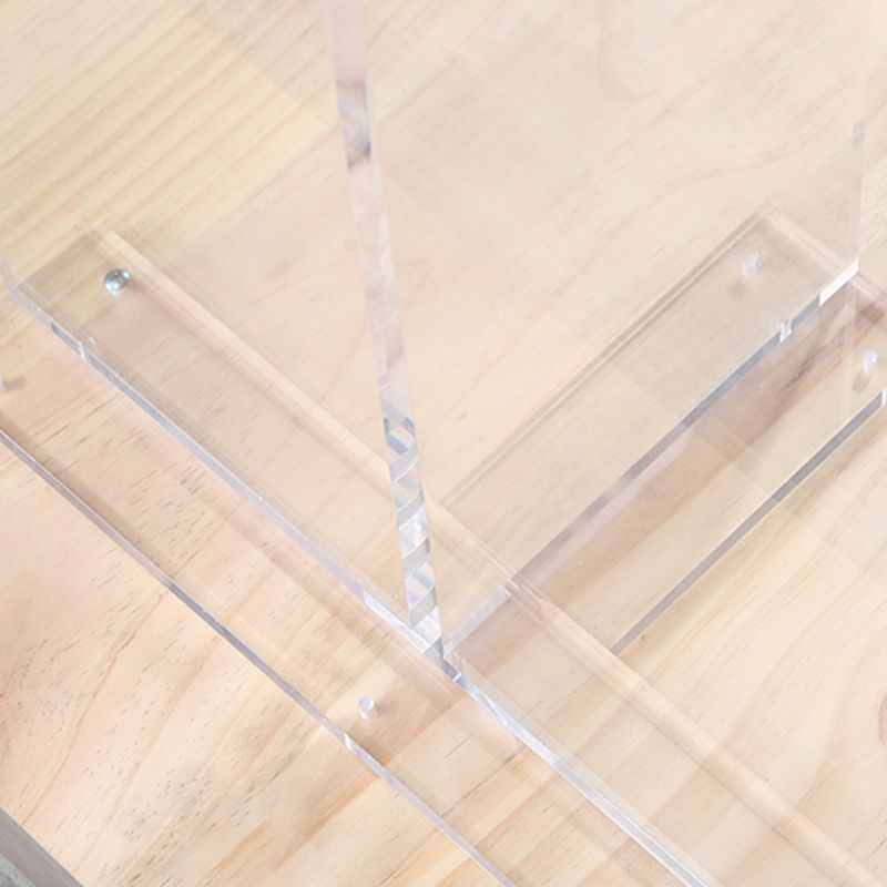 Contemporary Style Solid Wood Top Dining Table with Acrylic Base