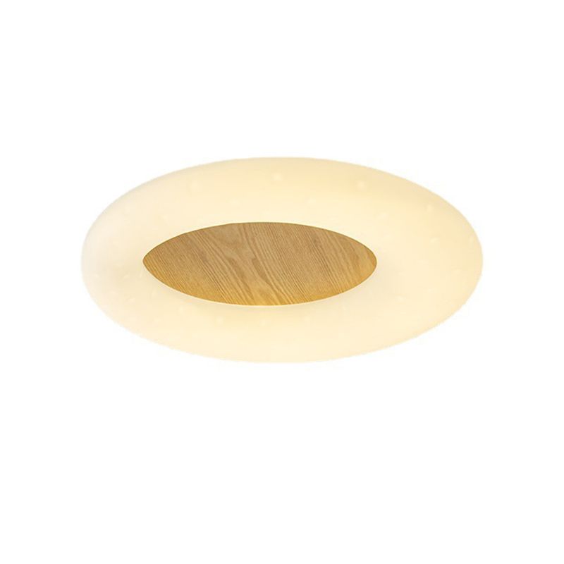 LED Modernism Ceiling Light White Shaded Flush Mount Lighting for Hallway