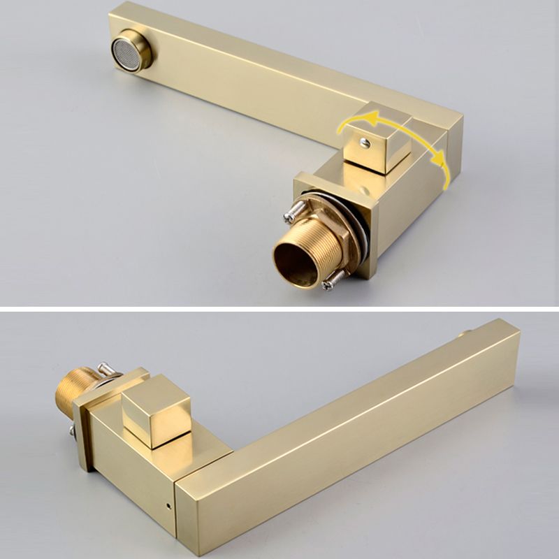 Deck Mounted Metal Freestanding Tub Filler Swivel Freestanding Faucet