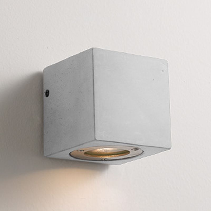 Waterproof Cement Wall Light Fixture Modern Style Wall Sconce Light in Gray