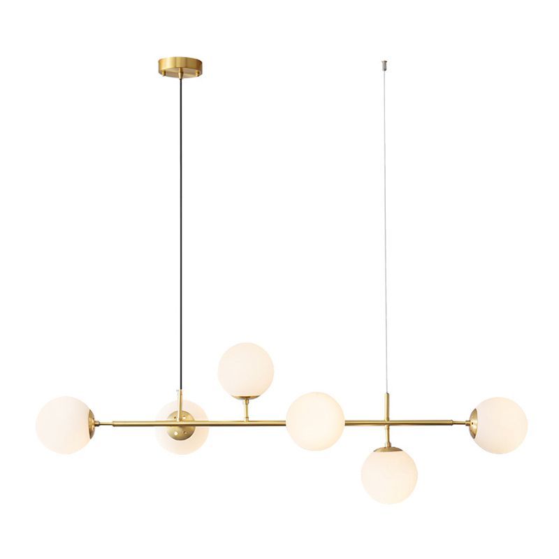 Modern Style Ball Shape Island Pendants Glass Pendant Lights for Living Room
